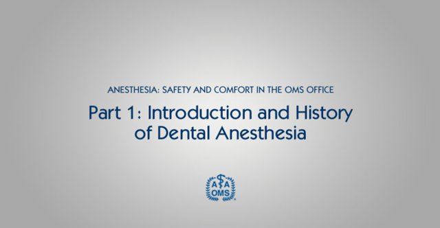 Introduction to Dental Anesthesia